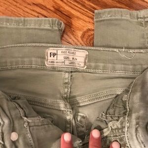 Green Free People jeans